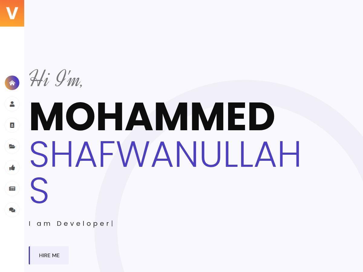 MOHAMMED SHAFWANULLAH S Website